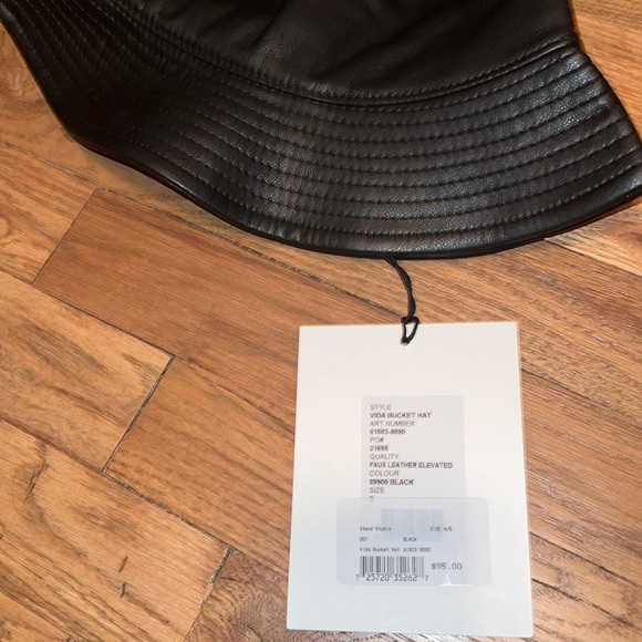 Stand Studio Faux Leather Bucket Hat NWT